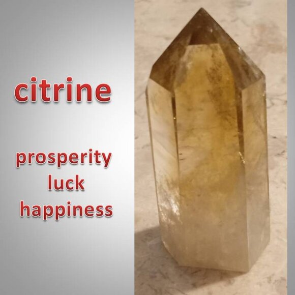 Other - natural CITRINE crystal point 05 HAPPINESS luck PROSPERITY Nov birthstone